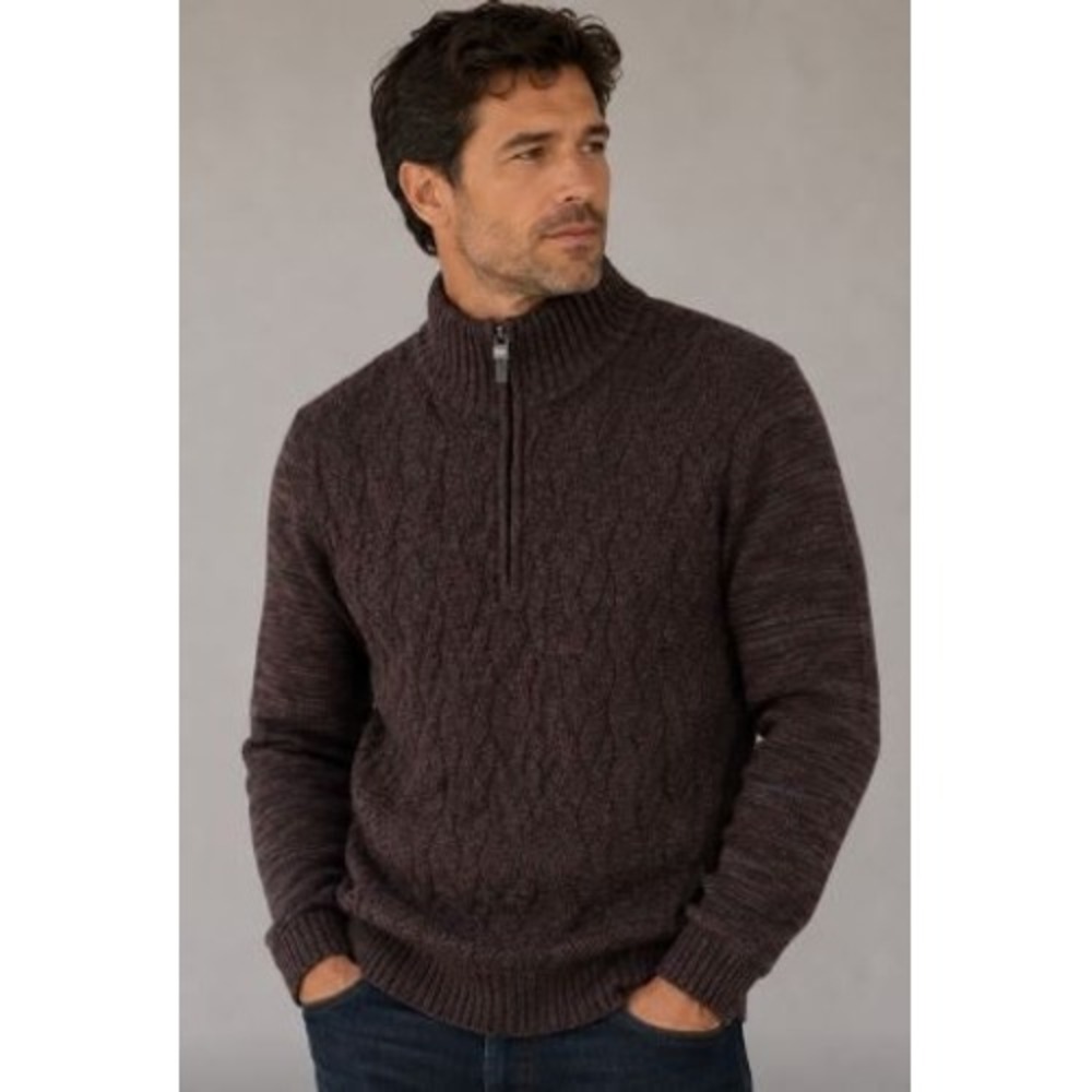 Brown Sweater XL Cable Knit Gorpcore‎ Cabin Outdoor Grandpa Academia Minimal
